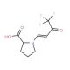 1-(4,4,4-Trifluoro-3-oxo-but-1-enyl)-pyrrolidine-2-carboxylic acid 的分子结构, CAS编号: 133992-80-0 1-(4,4,4-Trifluoro-3-oxo-but-1-enyl)-pyrrolidine-2-carboxylic acid (CAS 133992-80-0) - chemical structure image