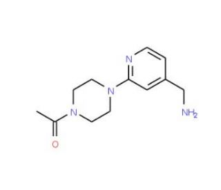 1-{4-[4-(aminomethyl)pyridin-2-yl]piperazin-1-yl}ethan-1-one - chemical structure image
