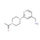 1-{4-[4-(aminomethyl)pyridin-2-yl]piperazin-1-yl}ethan-1-one - chemical structure image
