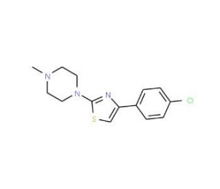 1-[4-(4-chlorophenyl)-1,3-thiazol-2-yl]-4-methylpiperazine - chemical structure image