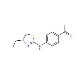 1-[4-(4-Ethyl-4,5-dihydro-thiazol-2-ylamino)-phenyl]-ethanone - chemical structure image