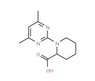 1-(4,6-Dimethylpyrimidin-2-yl)piperidine-2-carboxylic acid - chemical structure image