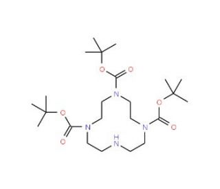 1,4,7-Tri-Boc-1,4,7,10-tetraazacyclododecane (CAS 175854-39-4) - chemical structure image