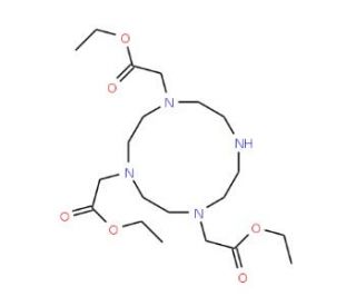 1,4,7-Tris(ethoxycarbonylmethyl)-1,4,7,10-tetraazacyclododecane (CAS 114873-52-8) - chemical structure image