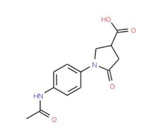 1-(4-acetamidophenyl)-5-oxopyrrolidine-3-carboxylic acid - chemical structure image