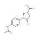 1-(4-acetamidophenyl)-5-oxopyrrolidine-3-carboxylic acid - chemical structure image