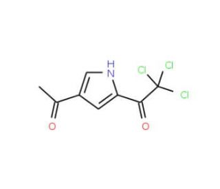 1-(4-acetyl-1H-pyrrol-2-yl)-2,2,2-trichloroethanone (CAS 72652-34-7) - chemical structure image