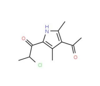 1-(4-acetyl-3,5-dimethyl-1H-pyrrol-2-yl)-2-chloropropan-1-one - chemical structure image