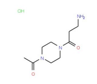 1-(4-Acetyl-piperazin-1-yl)-3-amino-propan-1-one hydrochloride (CAS 701290-61-1) - chemical structure image