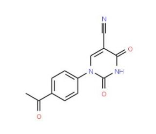 1-(4-Acetylphenyl)-2,4-dioxo-1,2,3,4-tetrahydro-5-pyrimidinecarbonitrile - chemical structure image