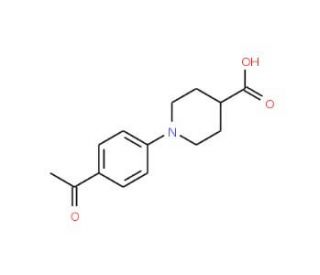 1-(4-Acetylphenyl)-4-piperidinecarboxylic acid - chemical structure image