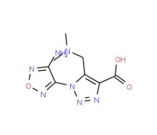 1-(4-Amino-1,2,5-oxadiazol-3-yl)-5-[(dimethyl-amino)methyl]-1H-1,2,3-triazole-4-carboxylic acid - chemical structure image