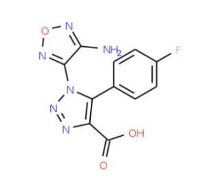 1-(4-Amino-1,2,5-oxadiazol-3-yl)-5-(fluorophenyl)-1H-1,2,3-triazole-4-carboxylic acid - chemical structure image