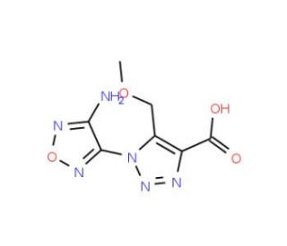 1-(4-Amino-1,2,5-oxadiazol-3-yl)-5-(methoxymethyl)1H-1,2,3-triazole-4-carboxylic acid - chemical structure image