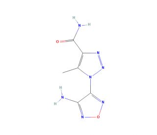 1-(4-Amino-1,2,5-oxadiazol-3-yl)-5-methyl-1H-1,2,3-triazole-4-carboxamide (CAS 312267-71-3) - chemical structure image