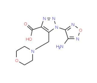1-(4-Amino-1,2,5-oxadiazol-3-yl)-5-(morpholin-4-ylmethyl)-1H-1,2,3-triazole-4-carboxylic acid - chemical structure image