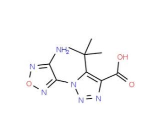 1-(4-Amino-1,2,5-oxadiazol-3-yl)-5-tert-butyl-1H-1,2,3-triazole-4-carboxylic acid - chemical structure image