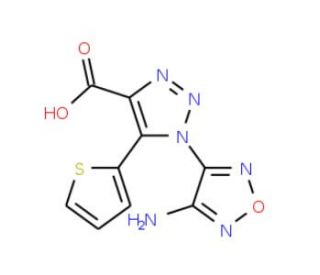1-(4-Amino-1,2,5-oxadiazol-3-yl)-5-thien-2-yl-1H-1,2,3-triazole-4-carboxylic acid - chemical structure image