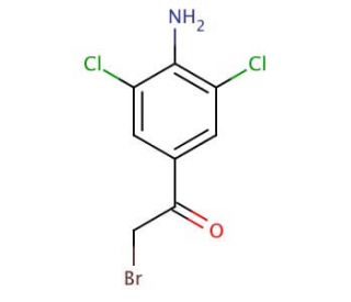1-(4-Amino-3,5-dichloro-phenyl)-2-bromo-ethanone (CAS 37148-47-3) - chemical structure image