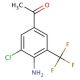 1-[4-Amino-3-chloro-5-(trifluoromethyl)phenyl]ethanone - chemical structure image