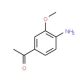 1-(4-Amino-3-methoxyphenyl)-1-ethanone (CAS 22106-40-7) - chemical structure image