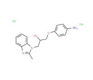 1-(4-Amino-phenoxy)-3-(2-methyl-benzoimidazol-1-yl)-propan-2-ol dihydrochloride - chemical structure image