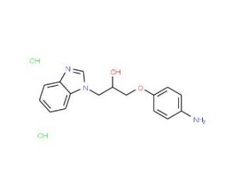 1-(4-Amino-phenoxy)-3-benzoimidazol-1-yl-propan-2-ol dihydrochloride - chemical structure image
