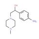 1-(4-Amino-phenyl)-2-(4-methyl-piperazin-1-yl)-ethanol - chemical structure image
