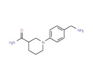 1-[4-(aminomethyl)phenyl]piperidine-3-carboxamide - chemical structure image