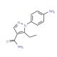 1-(4-aminophenyl)-5-ethyl-1H-pyrazole-4-carboxamide - chemical structure image