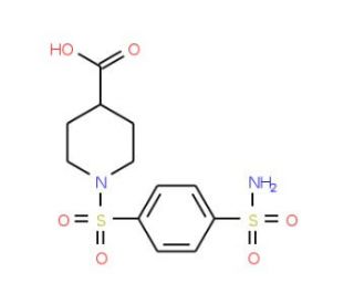 1-{[4-(aminosulfonyl)phenyl]sulfonyl}piperidine-4-carboxylic acid - chemical structure image