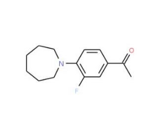 1-(4-azepan-1-yl-3-fluorophenyl)ethanone - chemical structure image