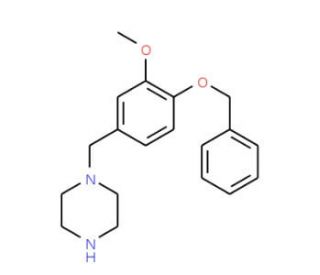 1-[4-(Benzyloxy)-3-methoxybenzyl]piperazine - chemical structure image