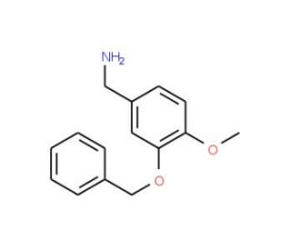 1-[4-(benzyloxy)-3-methoxyphenyl]methanamine (CAS 67023-43-2) - chemical structure image