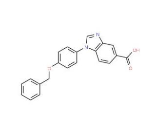 1-[4-(Benzyloxy)phenyl]-1H-benzimidazole-5-carboxylic acid - chemical structure image