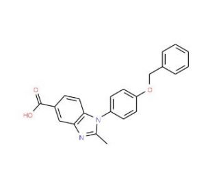 1-[4-(Benzyloxy)phenyl]-2-methyl-1H-benzimidazole-5-carboxylic acid - chemical structure image