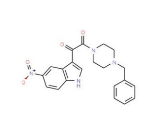 1-(4-Benzylpiperazin-1-yl)-2-(5-nitro-1H-indol-3-yl)ethane-1,2-dione - chemical structure image