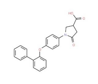 1-[4-(biphenyl-2-yloxy)phenyl]-5-oxopyrrolidine-3-carboxylic acid - chemical structure image