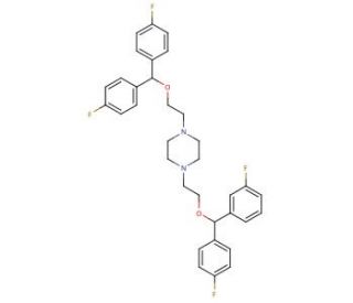 1,4-bis[(2-Di(4-Fluorophenyl)methoxy)ethyl]piperazine - chemical structure image