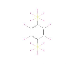 1,4-Bis(pentafluorothio)perfluorobenzene (CAS 1219501-60-6) - chemical structure image