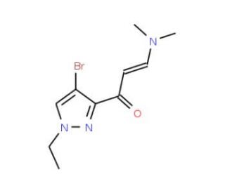 1-(4-Bromo-1-ethyl-1H-pyrazol-3-yl)-3-dimethylamino-propenone - chemical structure image