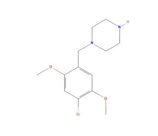 1-(4-Bromo-2,5-dimethoxybenzyl)piperazine (CAS 1094424-37-9) - chemical structure image