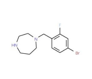 1-(4-bromo-2-fluorobenzyl)-1,4-diazepane (CAS 646455-62-1) - chemical structure image
