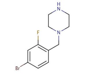 1-(4-Bromo-2-fluorobenzyl)piperazine (CAS 870703-75-6) - chemical structure image