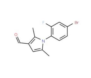 1-(4-bromo-2-fluorophenyl)-2,5-dimethyl-1H-pyrrole-3-carbaldehyde (CAS 428495-37-8) - chemical structure image