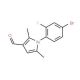 1-(4-bromo-2-fluorophenyl)-2,5-dimethyl-1H-pyrrole-3-carbaldehyde (CAS 428495-37-8) - chemical structure image
