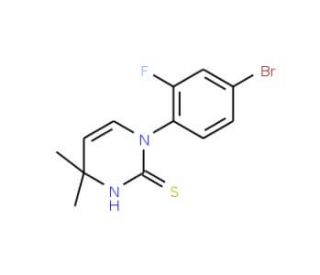 1-(4-Bromo-2-fluorophenyl)-4,4-dimethyl-1,4-dihydropyrimidine-2-thiol - chemical structure image