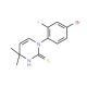 1-(4-Bromo-2-fluorophenyl)-4,4-dimethyl-1,4-dihydropyrimidine-2-thiol - chemical structure image