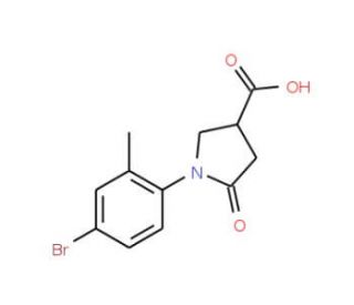 1-(4-bromo-2-methylphenyl)-5-oxopyrrolidine-3-carboxylic acid - chemical structure image