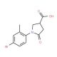 1-(4-bromo-2-methylphenyl)-5-oxopyrrolidine-3-carboxylic acid - chemical structure image